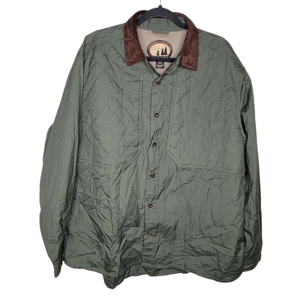 Woolrich Hunting Shooting Shirt Dual Pad Size XL Sportsman Collection Green
